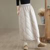 Хлопковая подкладка большого размера Высокая талия винтажная весна осень зима повседневная свободная длинная женская юбка женская юбка