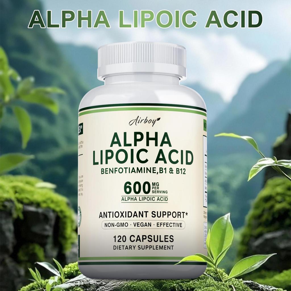 Each serving contains 600 mg of alpha-lipoic acid, a powerful antioxidant that helps improve neuropathy and cardiovascular health.
