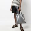 ISSEY MIYAKE Prism Polyvinyl Chloride Resin Tote Bag, Shoulder Bag, Handbag Large Unisex Silver BB01-AG043-91