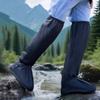 High Tube Over Knee Waterproof Shoes Cover Cycling Rain Boot Shoes Pants Protectors Reusable Anti Slip Rainproof Black Overshoes