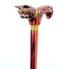 Walking Cane Stick Wood Cat Handle Handmade Wooden Carved Support Canes Vintage