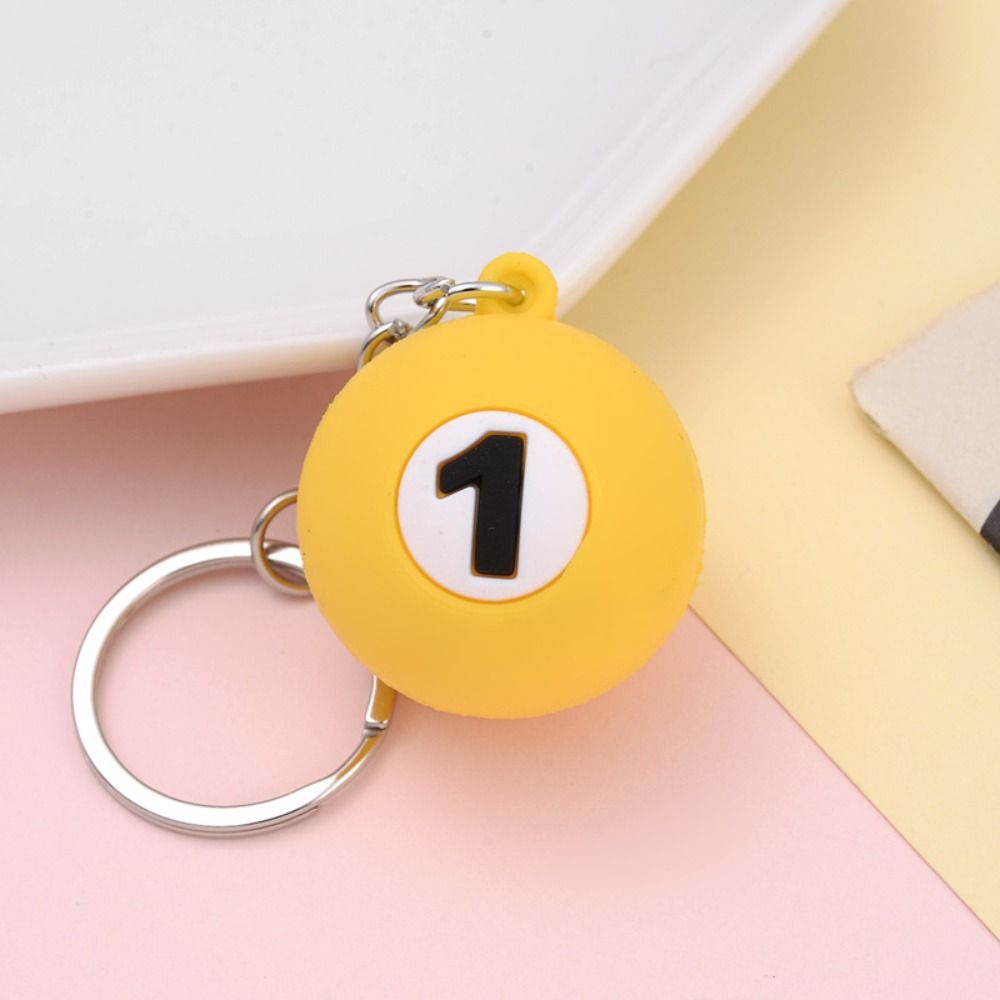 Durable Billiards Keychain Wear-resistant Pendant High Quality Number Beads