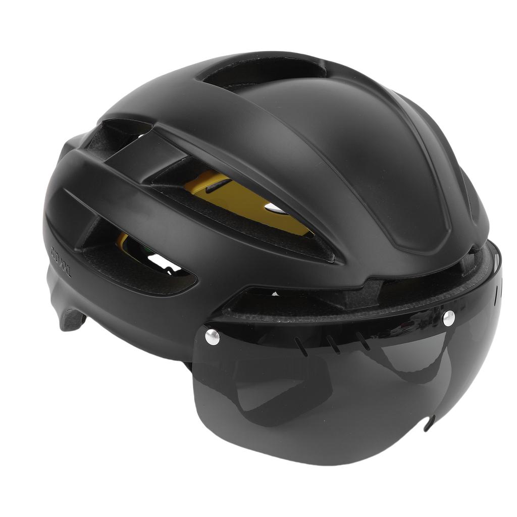 Велосипедный шлем с технологией MIPS, велосипедный шлем со светодиодной подсветкой и очками для горного и шоссейного велосипеда, черный