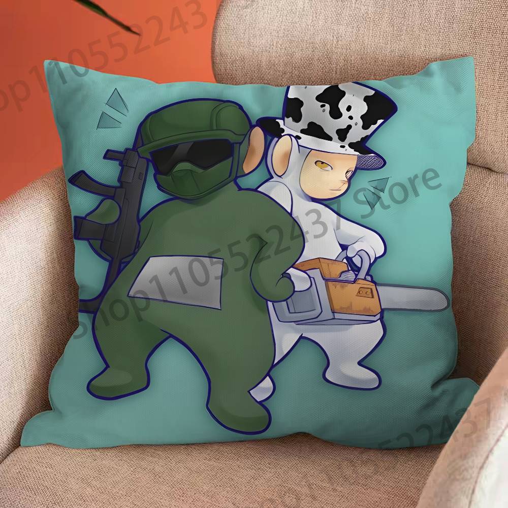 Guardian Horror Game SSlendytubbies Cartoon Printing Pillowcase Customized Pillow Cover for Sofa Home Decor