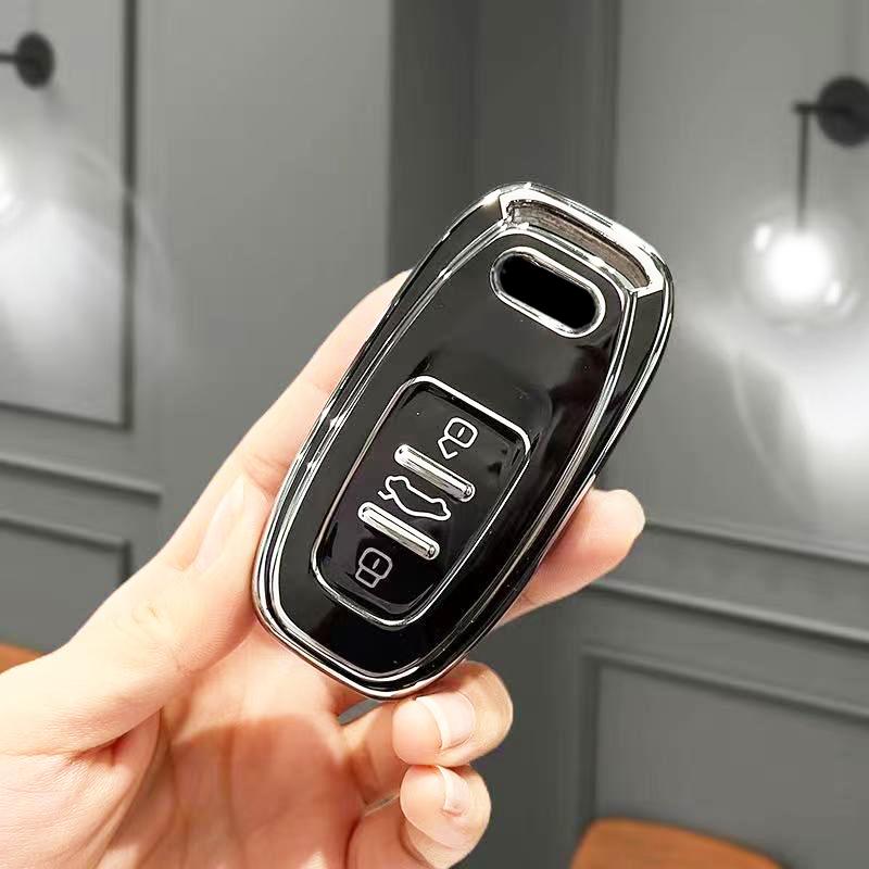 Автомобильный чехол-брелок держатель Мягкий ТПУ чехол для ключа с дистанционным управлением автомобиля Для A4 A5 A6 A7 A8 Q8 Q5 S6 S7 S5 S4 RS6 RS7 TT Аксессуары