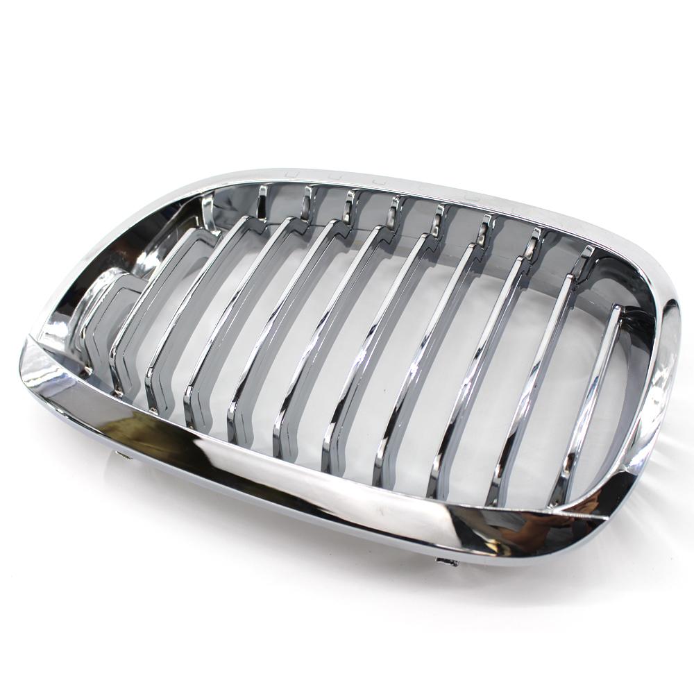 2 шт. серебряные автомобильные передние решетки на капот, замена гриля для BMW E46 Coupe 3 Series 2 Door 2002-2006