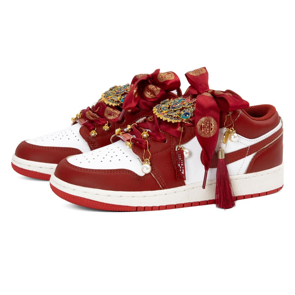 Jordan Air Jordan 1 Low top Skateboard Shoes Women's Red FJ3465-160(Team1165-)