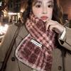Wind Ankara Red Lamb Fleece Scarf Women's Autumn and Winter Warm Neck Protection Thickened Versatile Scarf Student