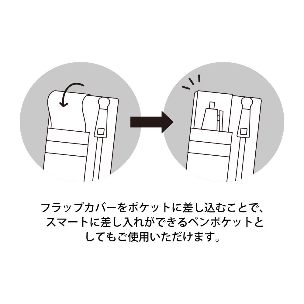 Чехол для ручки Midori Book Band Pen Case для форматов от B6 до A5, оранжевый 62323006