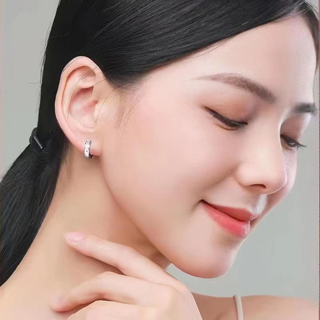 Модная сверкающая серьга-кафф с инкрустацией бриллиантами для мужчин и женщин, легкие роскошные серьги с универсальным стильным дизайном, идеально подходят в качестве праздничных подарков