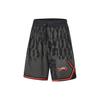 Li Ning Badfive All Over Print Moisture Wicking Quick Dry Basketball Shorts Men Shorts Black AAPU011-1