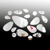 Decorative Oval Acrylic Mirror Wall Sticker Art Home DIY Frameless Backgrounds Decor Mirrors