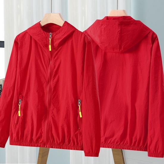 Защитная куртка от солнца Водонепроницаемая быстросохнущая ветровка с капюшоном Одежда для рыбалки и охоты Легкая куртка на молнии с боковыми карманами Весенне-осенняя куртка