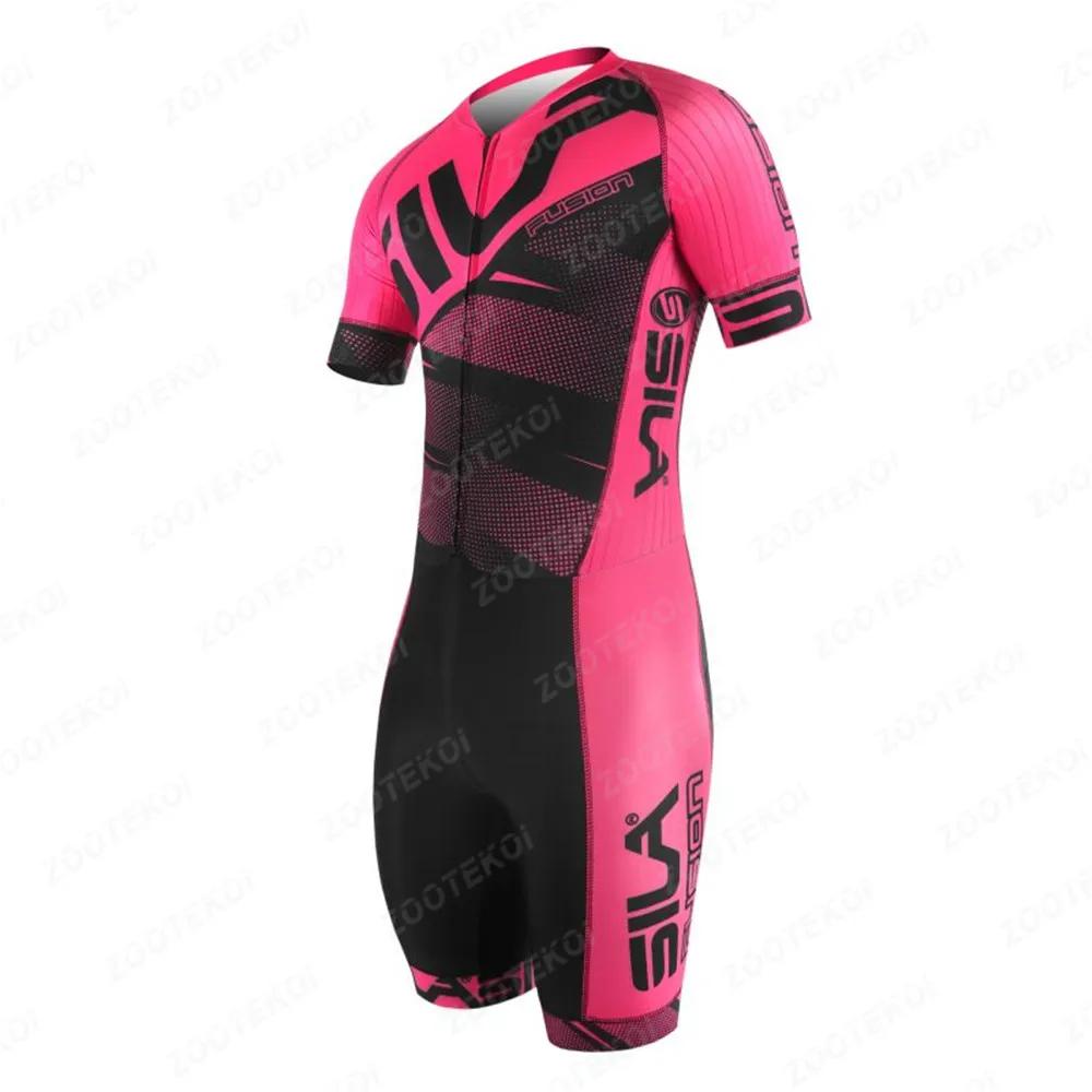 Мужская велосипедная майка Sila Спортивный костюм для триатлона Tri Suit Ciclismo Роликовые коньки Speed Skating Костюм Летний Велосипед MTB Командная гоночная одежда