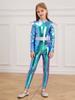 Girls Alien Cosplay Costume Space Astronaut Robot Jumpsuit Long Sleeve Shiny Metallic Bodysuit For Halloween Christmas Dress Up