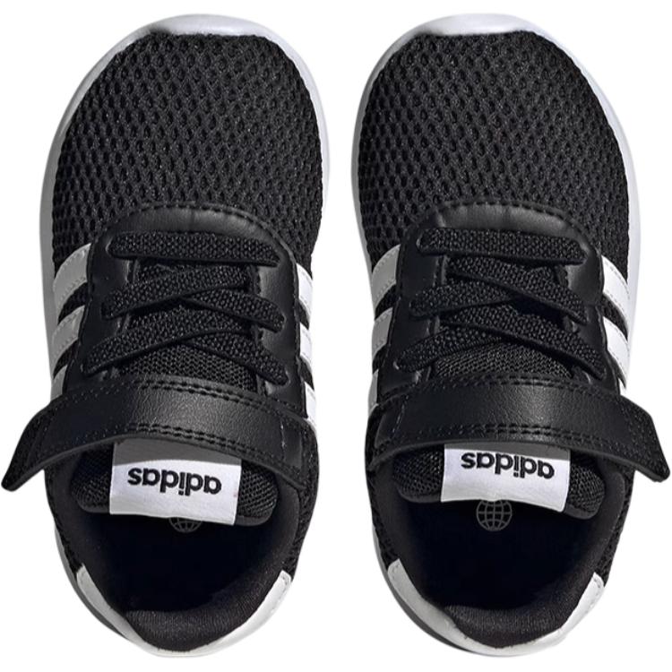 adidas Lite Racer 3.0 Удобные Универсальные Нескользящие Прочные Низкие Кроссовки для Ходьбы Детская Обувь Черный Белый HQ3757