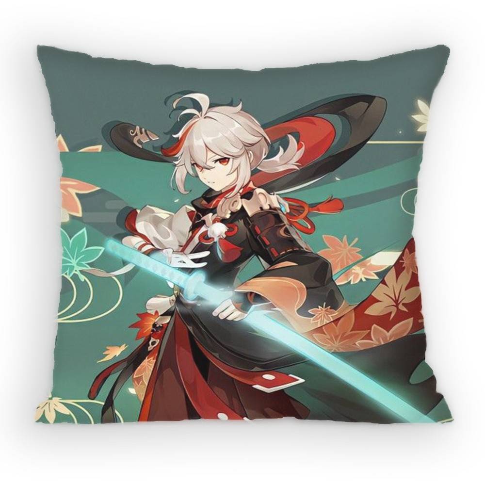 Kaedehara Kazuha Pillow Case Antidustmite Pillowcase Invisible zipper silky Sofa cushion cover for bedroom