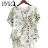 Women's Fashion Casual Summer Floral Print Short Sleeve O-Neck Blouses & Shirts