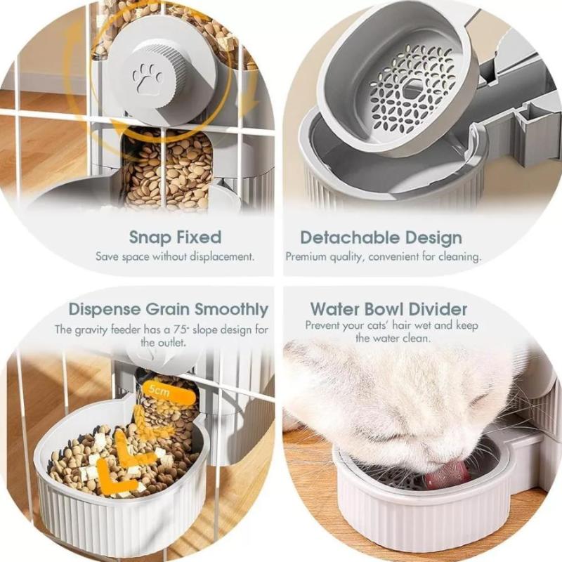 Подвесная поилка для клетки питомца, автоматический фонтанчик для воды для кошек и собак, кормушка для клетки, миска для корма для питомца