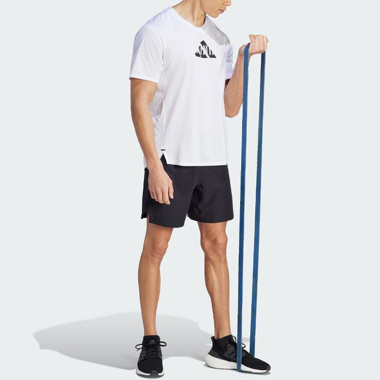 Adidas Шорты для тренировок с накаткой и однотонным логотипом, мужские штаны, черные IL1418