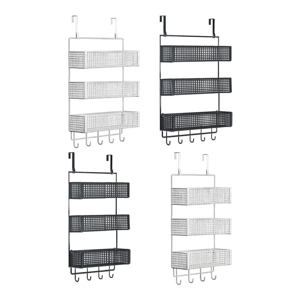 over The Door Organizer 3 Tier Hanging Storage Rack Home Decor Large Capacity Hanging Basket Wall Mounted Shelf for Bedroom