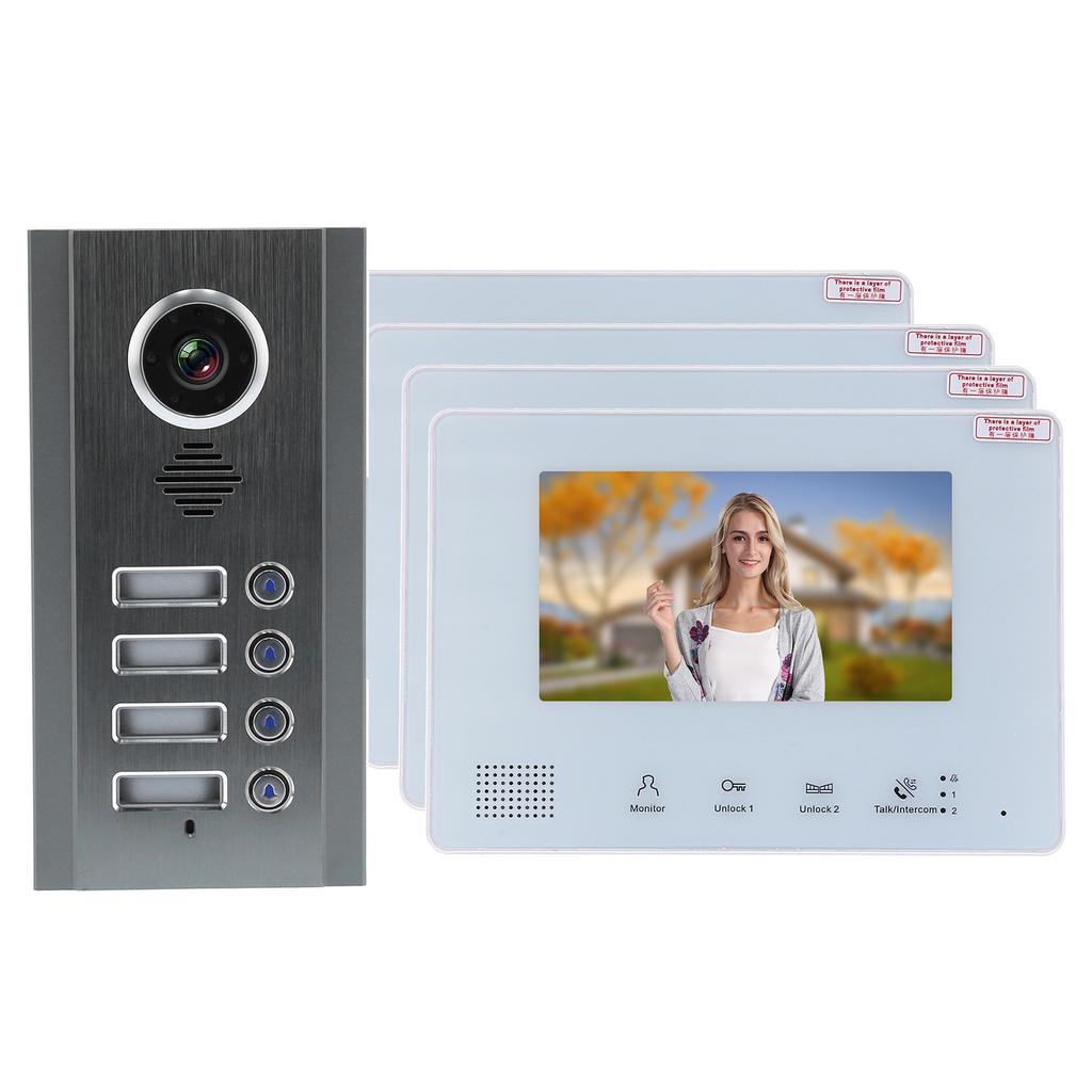 Видеодомофон комплект автобус 2 проводная система ночное видение с электрическим замком управления для дома и квартиры