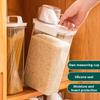 Plastic Storage Tank Moisture-proof Food Storage Container Airtight Laundry Detergent Dispenser Cereal Jar with Measuring Cups