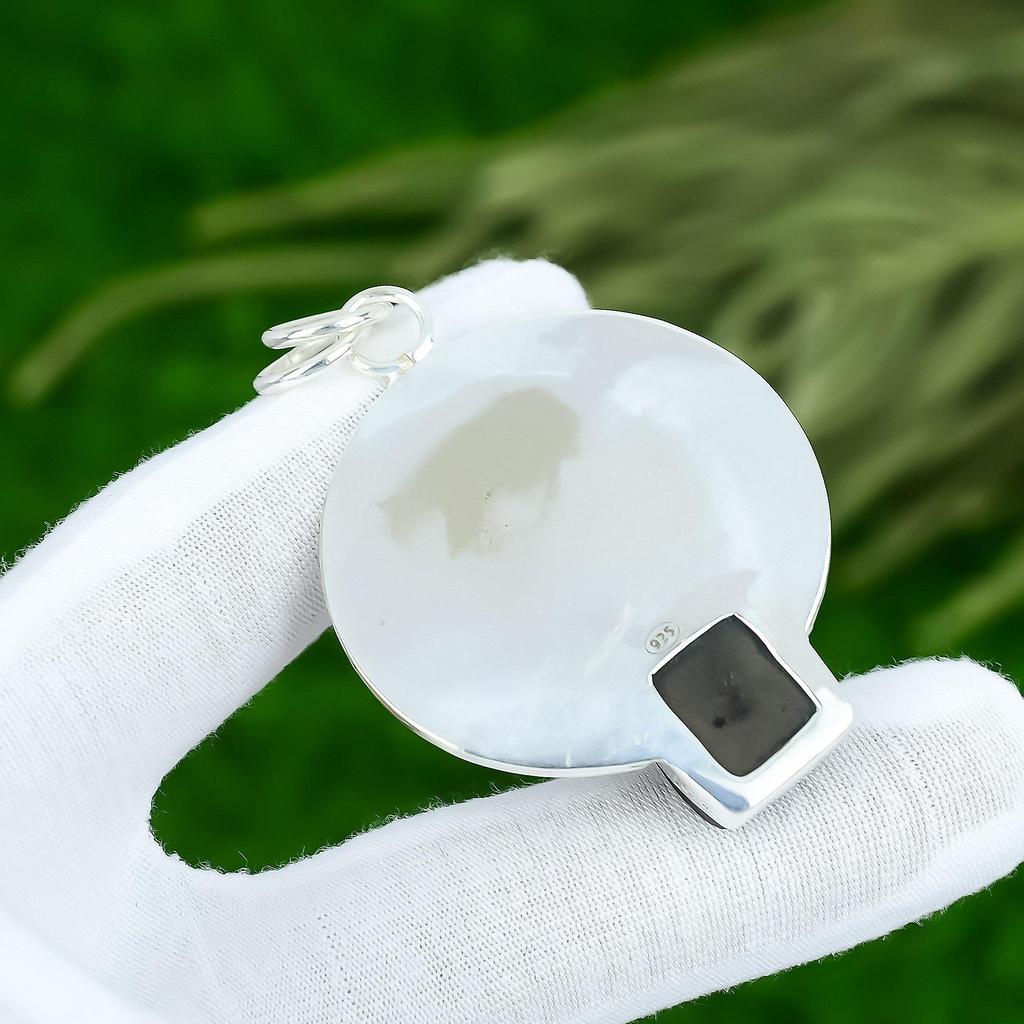 Friendship Day Deal 925 Silver Black Tourmaline Rough Stone Boho Pendant Jewelry