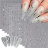 1pcs 3D Bronzing Silver Star/Moon/Sun Nail Stickers Metallic Silvery Starlight Y2k Nail Decals 8*10cm Self-Adhesive DIY Manicure