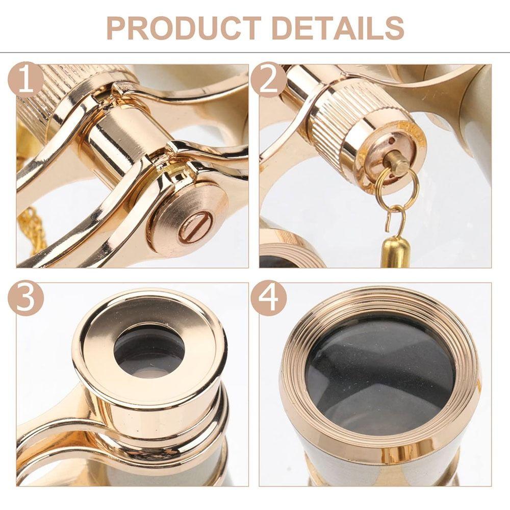 Portable Opera Glasses Binoculars 3 X 25 Mini Binocula Fashion Theater Glasses Bird Watching