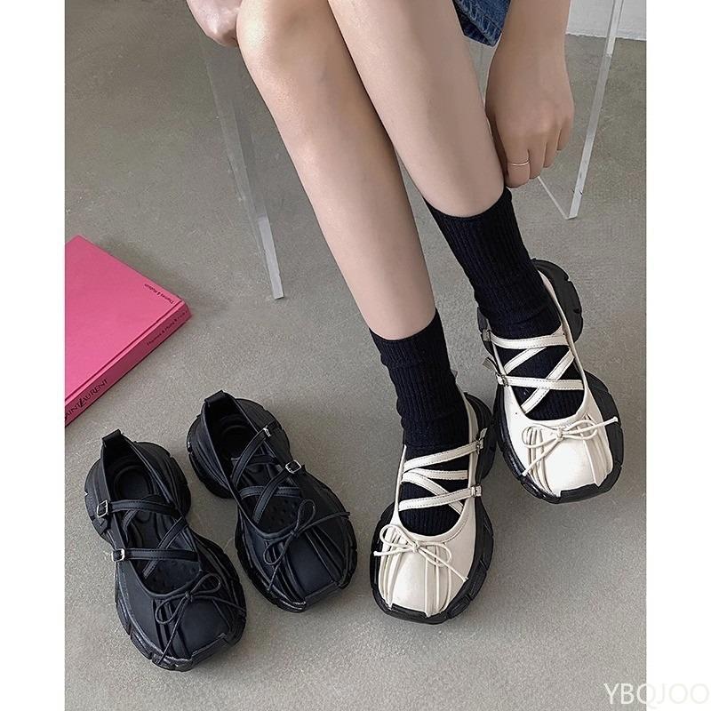 Shallow mouth Butterfly-knot Platform Flat Shoes 025 New Fashion Chunky Women Sports Shoes Casual comfort Outdoor women shoes