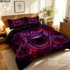 Custom Name,Gengar Pattern Bedding Home Decoration Birthday Gift ( 1 duvet cover + 2 pillowcase, without core),fan merchandise.