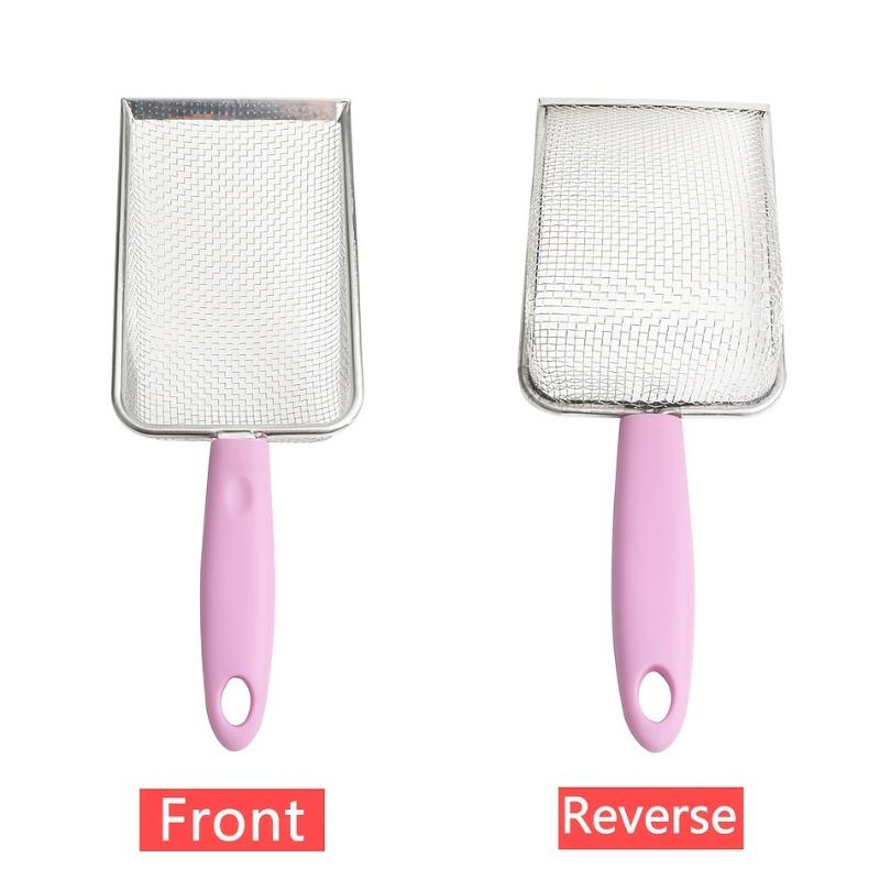 Лопата для мусора для домашних животных, металлическая лопата из нержавеющей стали с длинной ручкой, фильтр для мусора, совок для мусора, песка, инструмент для чистки домашних животных, принадлежности для кошек