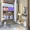 Wall-Mounted Bathroom Mirror Cabinet with Shelf for Cosmetics and Toiletries
