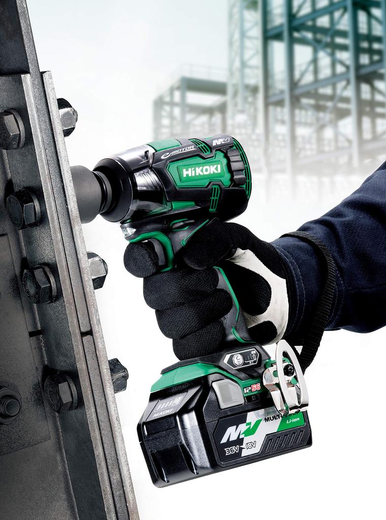 HiKOKI Cordless Impact 36V with Two Batteries and a Quick Wrench, Multi-Volt, Rechargeable, Lithium-Ion Charger, WR36DC(2XP)