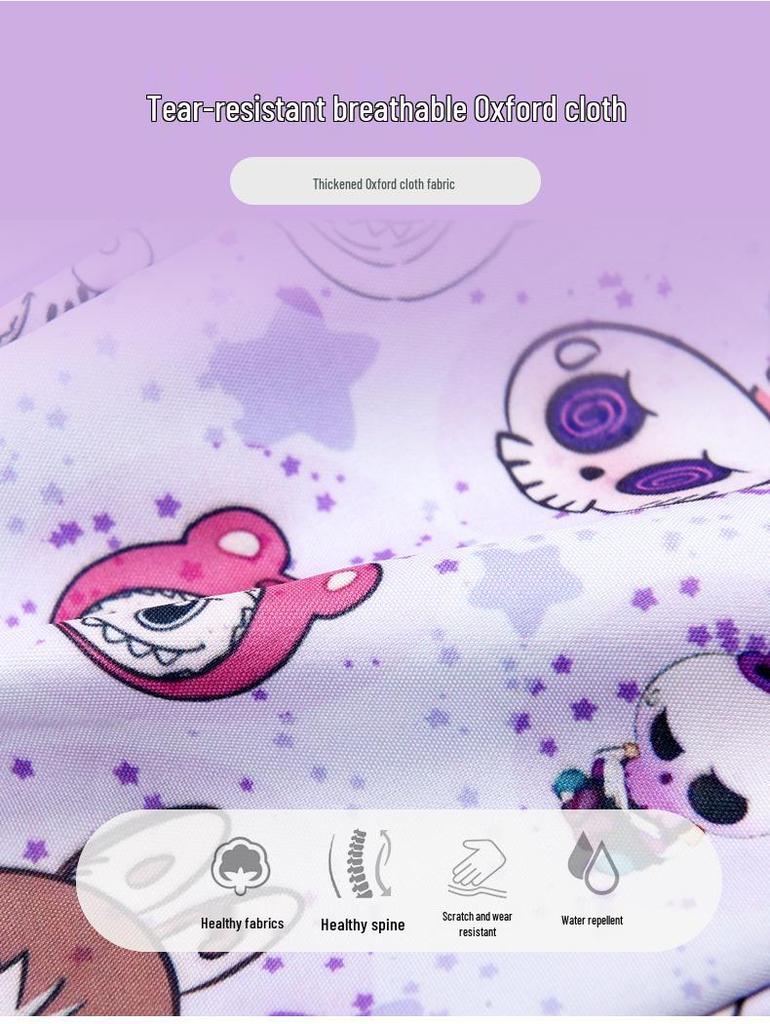 Labubu Kids' Cartoon Backpack: Large Capacity for Elementary Boys & Girls, Cute Double Shoulder Design