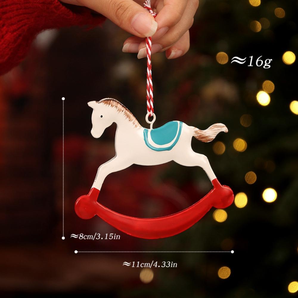 Santa Clasu Christmas Hanging Decoration Nordic Style Iron Material Xmas Tree Pendant Exquisite Creative Christmas Ornament