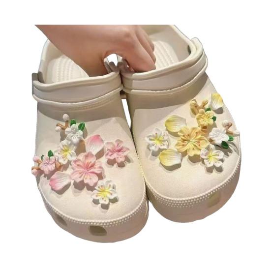 1 Набор 3D Цветочных Подвесок для Обуви Съемные Украшения в Виде Цветов Сакуры Милые Цветочные Аксессуары для Обуви для DIY Украшения Кроксов