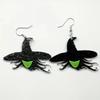 Серьги на Хэллоуин Паук Тыква Летучая мышь Готические акриловые эффектные украшения для женщин, аксессуары для вечеринки на Хэллоуин Дизайн дома с привидениями