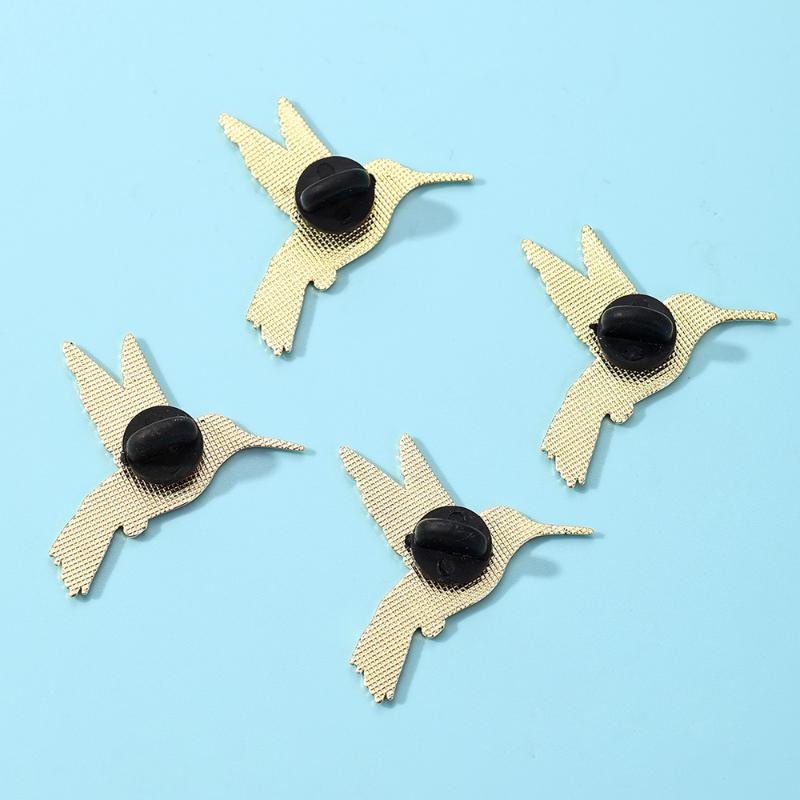 4pcs Hummingbird Brooch Pins For Women Colorful Birds Enamel Pin Metal Badge Jewelry Clothing Backpack Accessories Friends Gift