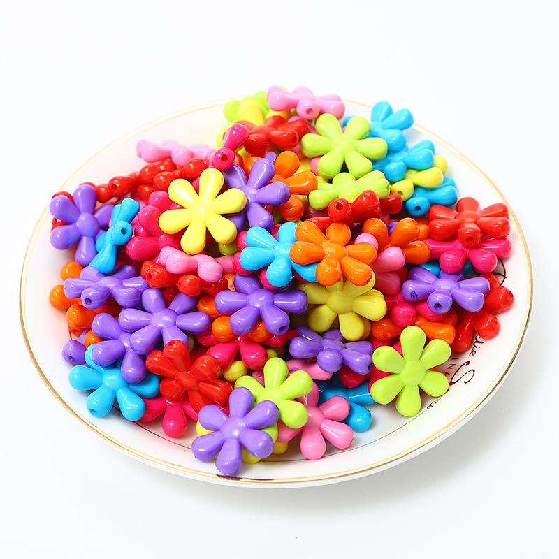 6 однотонных смешанных 3D-дизайнов, свободные бусины с отверстием, цветок, звезда, клубничная форма, сделай сам, созданные для изготовления ювелирных изделий, кулон, ювелирный аксессуар