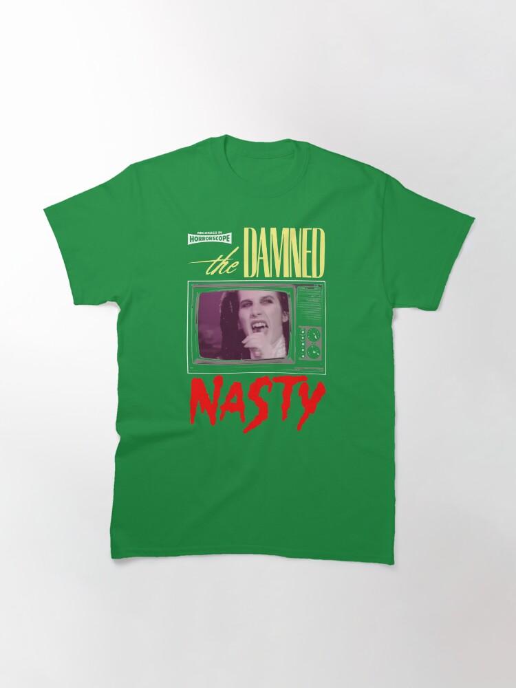 The Damned Television Screen Vampire Singer Red Font Classic T-Shirt