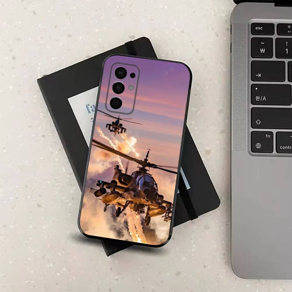 Aircraft Helicopter Phone For Samsung Galaxy A53,31,52,72,41,22,73,32,71,Note,J7,8,9,5G Soft Black Silicone Case