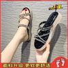 Wearing Cool Slippers Rhinestone Fashion 2021 Summer New Two Wear Sandals Platform Muffin Height Increase Internet Celebrity Slippers Women