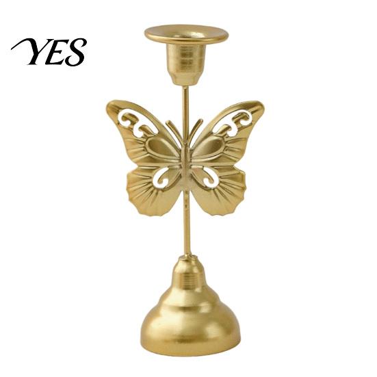 Aged Texture Candle Holder Vintage Metal Holder, Romantic Candlestick Dinner Table Centerpiece, Retro Decorative Stand Decor for Wedding Party