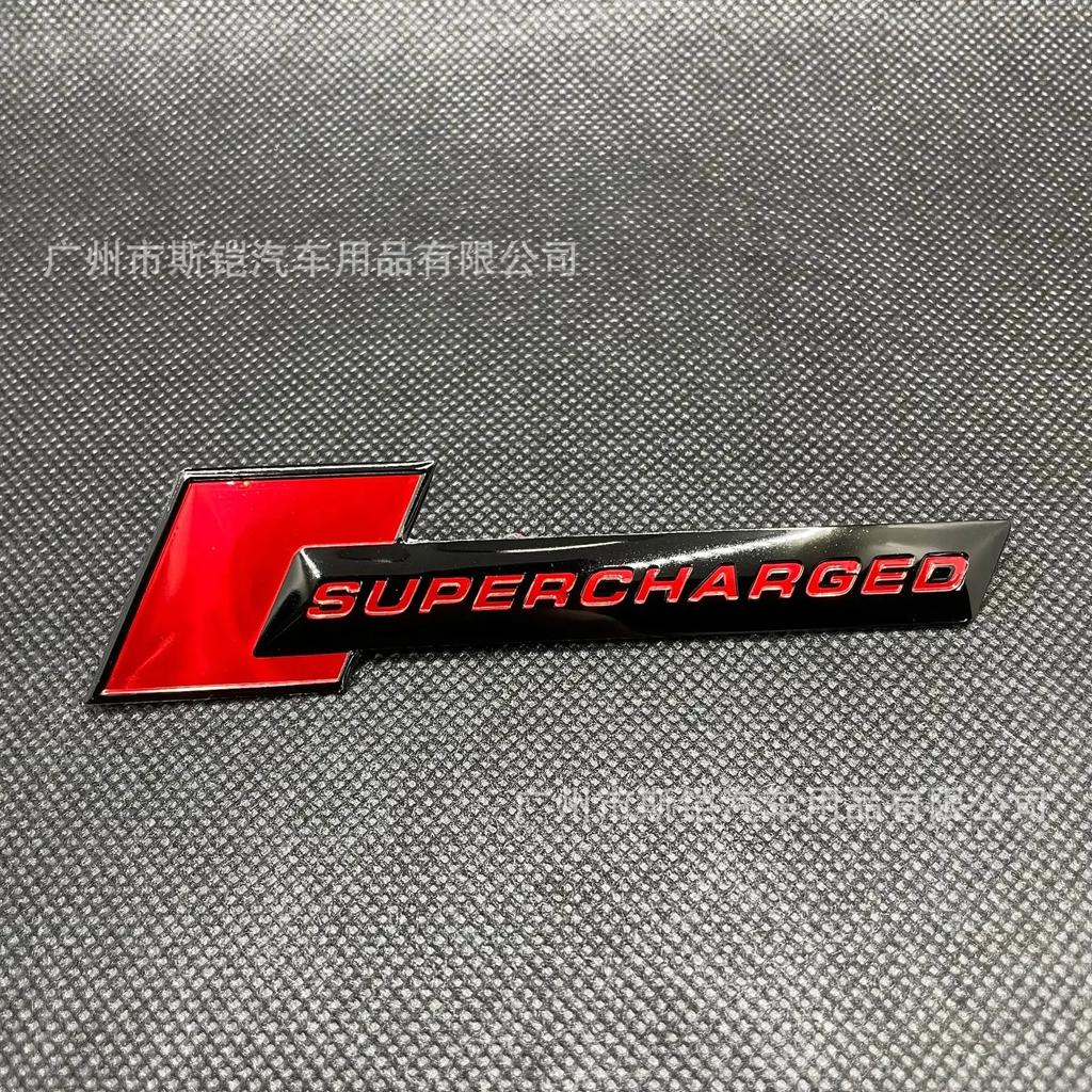 New 3D Aluminum Alloy Supercharged Logo Car Rear Trunk Fender Emblem Badge Stickers Decal for T A3 A4 A5 A6 A7 A8 Q3 Q5 Q7