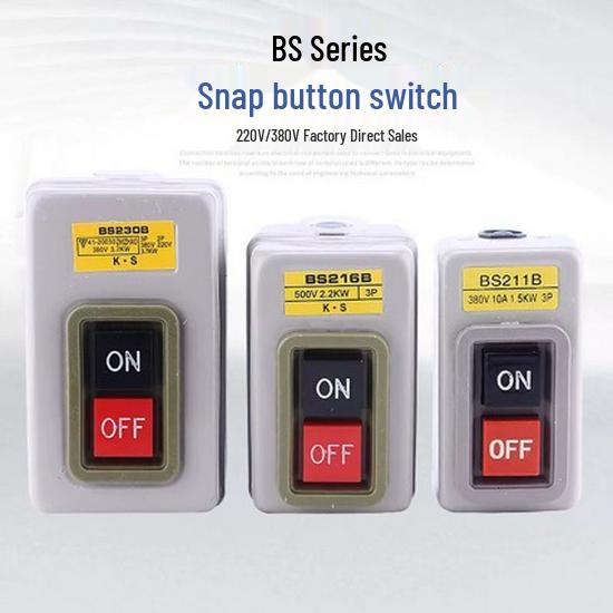 Three-Phase Motor Start Power Control Push-Button (BS211B/BS216B/BS230B)