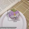 Cartoon Fruit Panda & Rabbit Brooch - Cute Doll Accessory for Bags & Clothes