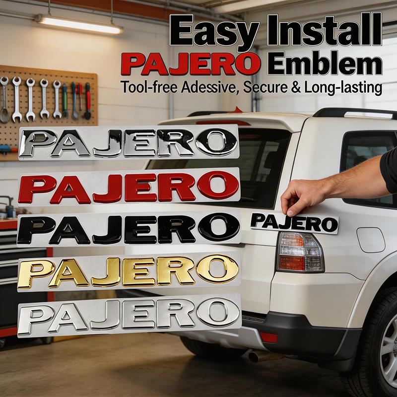 Car Metal PAJERO Letters Words Logo Badge Emblem Decals Sticker For Mitsubishi PAJERO Styling Decoration Auto Accessories