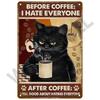 DORA Tin Sign Coffee Tin Sign Posters Wall Decorations Vintage Cafe Retro Club Pub Bar Painting Home Decor Friends Wall Art